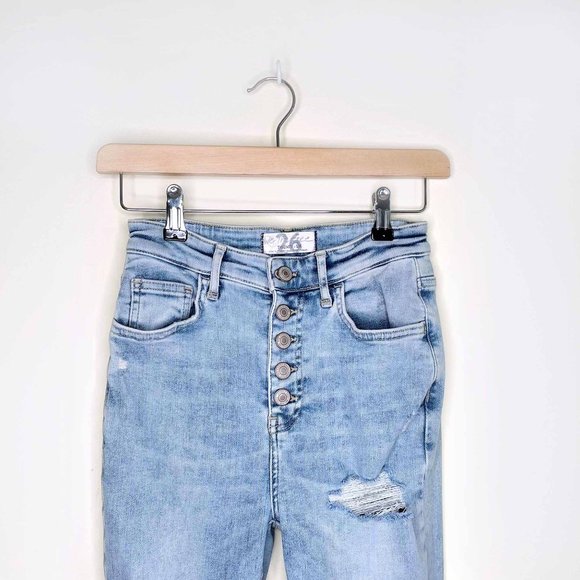 Free People Light Blue High Rise Women Jeans - Picture 3 of 6